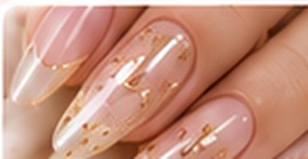 Nageldesign-Beispiel Rosé & Gold